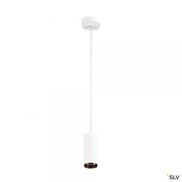 SLV 1004439 Numinos S, Pendelleuchte, weiß/schwarz, dimmbar Dali, LED, 10,42W, 2700K, 985lm, 36°