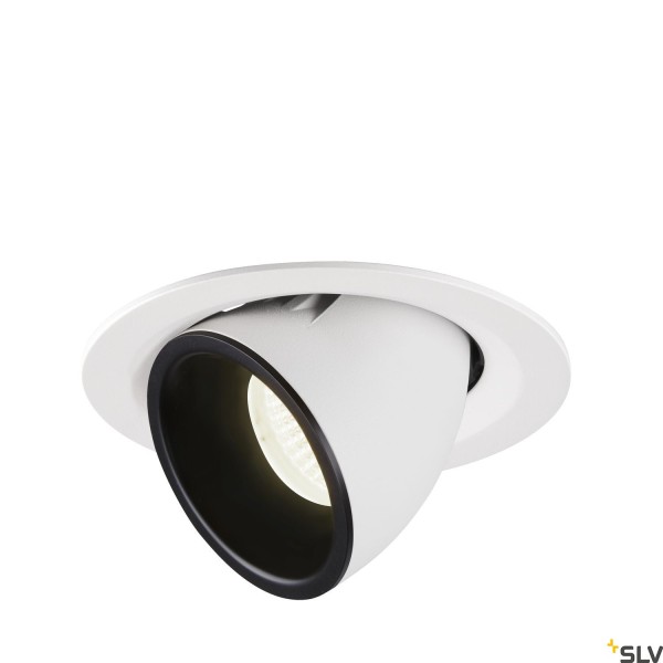 SLV 1005972 Numinos Gimble M, Deckeneinbauleuchte, weiß/schwarz, LED, 17,5W, 4000K, 1600lm, 55°