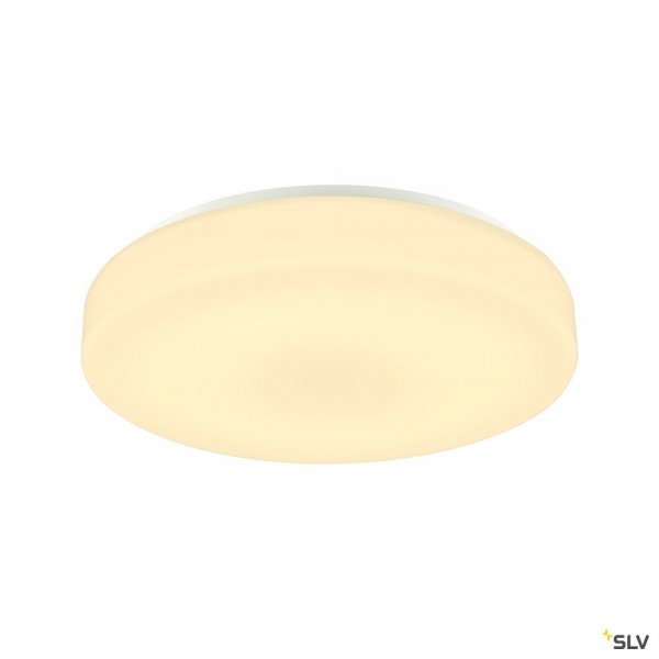 SLV 1002077 Lipsy 50 Drum, Wand- und Deckenleuchte, weiß, IP44, LED, 21W, 3000K/4000K, 2400lm