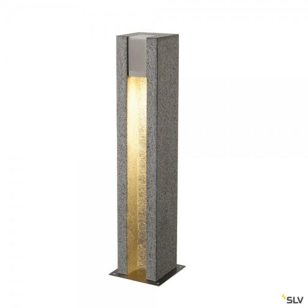 SLV 231440 Arrock Slot, Wegeleuchte, Edelstahl/Granit, salt&pepper, IP44, QPAR51, LED GU10, max.4W