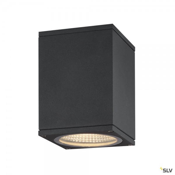 SLV 1003420 Enola Square S, Deckenleuchte, anthrazit, IP65, LED, 9W, 3000K/4000K, 580lm