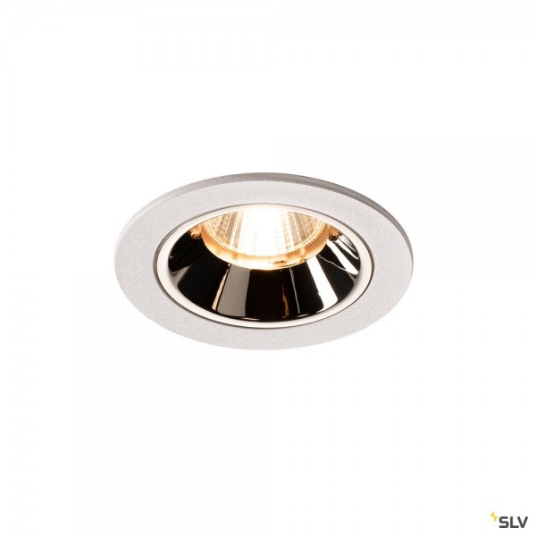 SLV 1003786 Numinos S, Deckeneinbauleuchte, weiß/chrom, LED, 8,6W, 2700K, 690lm, 40°