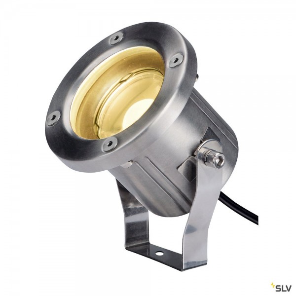 SLV 1001962 Nautilus Spike, Strahler, Edelstahl geb., mit Netzstecker, IP55, LED, 9W, 3000K, 520lm