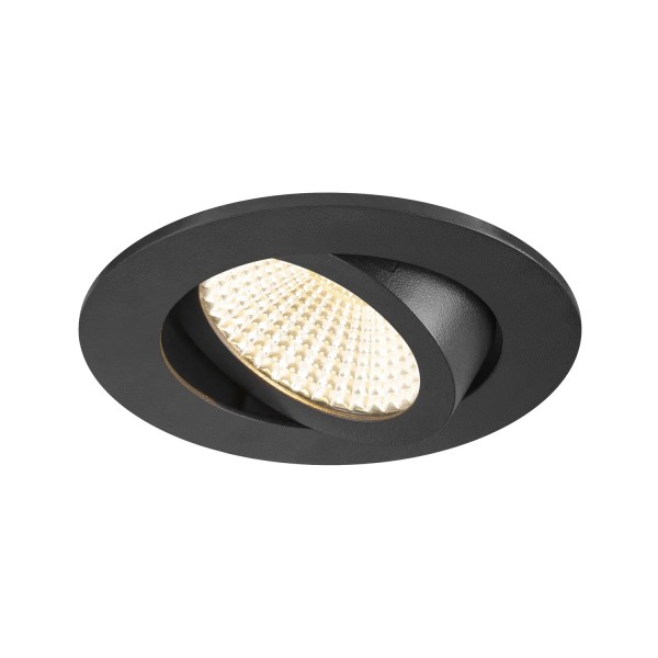 SLV 1007392 New Tria 68, Einbauleuchte, schwarz, rund, dimmbar, LED, 8.3W, 3000K, 750lm, 60°