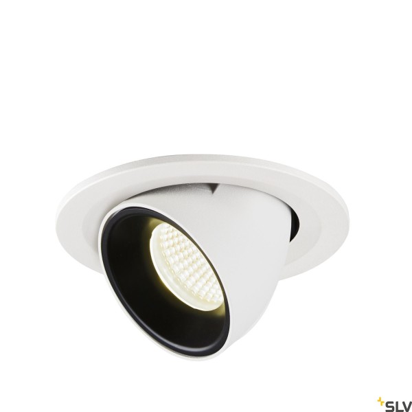SLV 1005918 Numinos Gimble S, Deckeneinbauleuchte, weiß/schwarz, LED, 8,6W, 4000K, 730lm, 55°