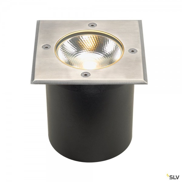 SLV 227604 Rocci 125, Bodeneinbaustrahler, Edelstahl, IP67, LED, 8,6W, 3000K, 580lm