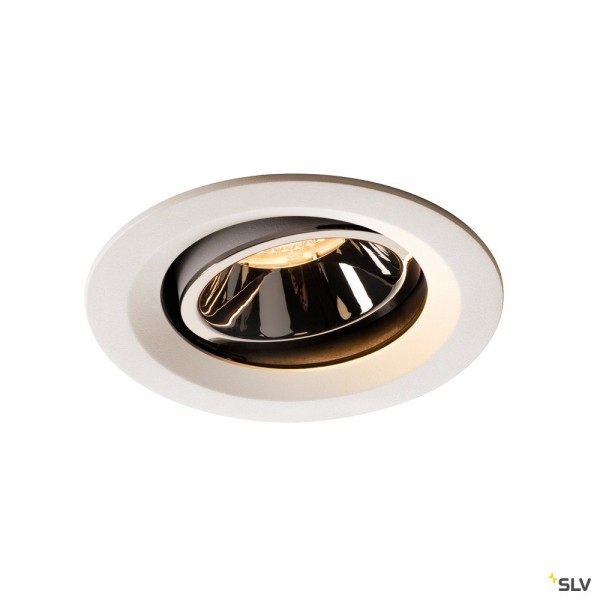 SLV 1003597 Numinos Move M, Deckeneinbauleuchte, weiß/chrom, LED, 17,55W, 3000K, 1550lm, 55°