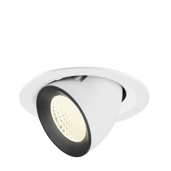 SLV 1009589 Numinos Gimble M, LED-Einbauleuchte, 12W, 4000K, 1900lm, 40°, in weiß/schwarz