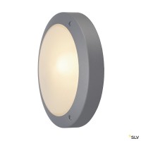 SLV 229072 Bulan, Wand- und Deckenleuchte, silbergrau, IP44, E14, max.60W SLV 229072 Bulan, Wand- und Deckenleuchte, silbergrau, IP44, E14, max.60W