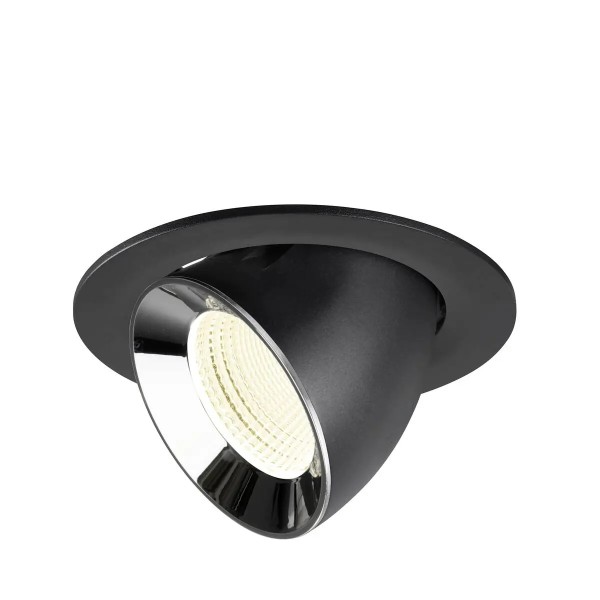 SLV 1009747 Numinos Gimble L, LED-Einbauleuchte, 17W, 4000K, 2700lm, 55°, in schwarz/chrom