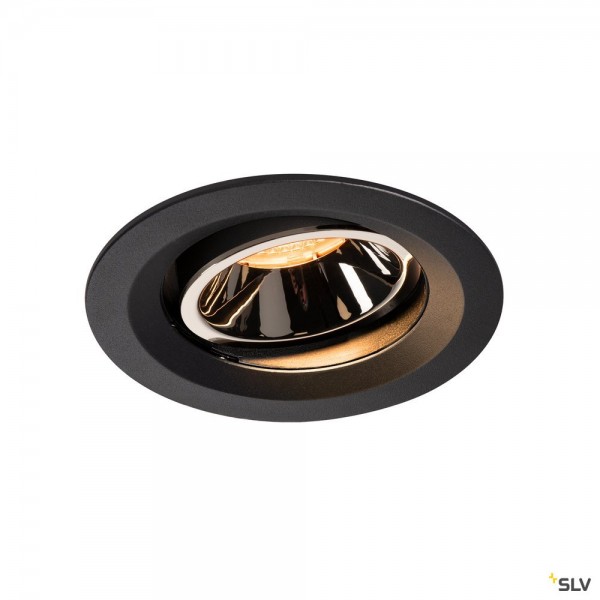 SLV 1003558 Numinos Move M, Deckeneinbauleuchte, schwarz/chrom, LED, 17,55W, 2700K, 1550lm, 40°