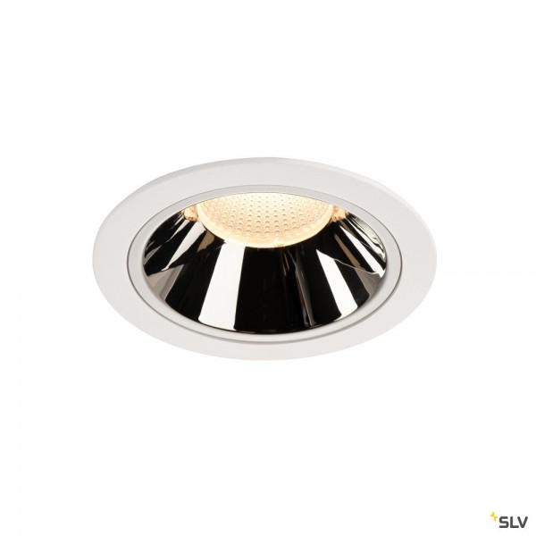 SLV 1004023 Numinos XL, Deckeneinbauleuchte, weiß/chrom, LED, 37,4W, 3000K, 3500lm, 20°