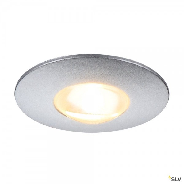 SLV 112242 Dekled, Wand- und Bodeneinbauleuchte, silbergrau, LED, 1W, 3000K, 60lm