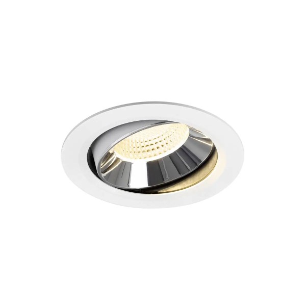 SLV 1010007 Numinos Move XL, LED-Einbaustrahler, 24W, 3000K, 3600lm, 55°, in weiß/chrom