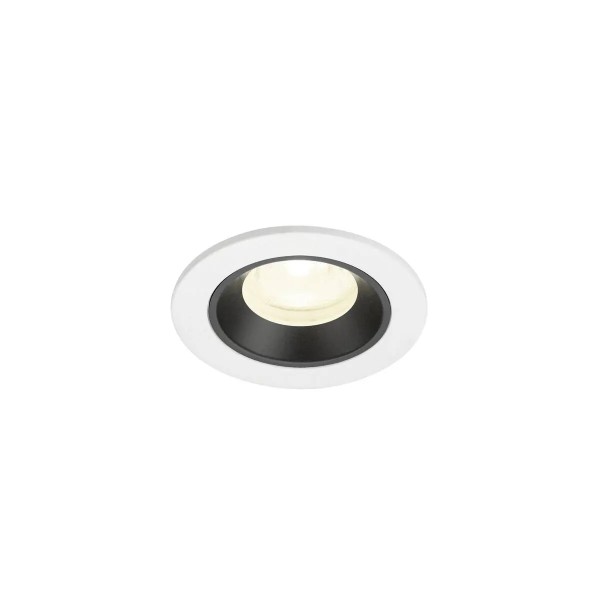 SLV 1009319 Numinos XS, LED-Einbauspot, 6.9W, 4000K, 1000lm, 40°, in weiß/schwarz