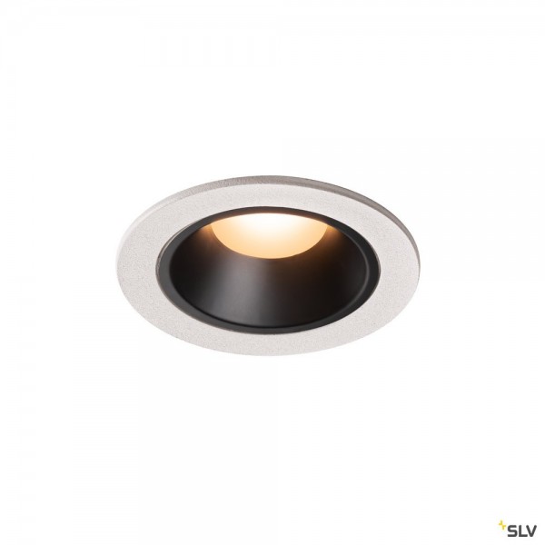 SLV 1003784 Numinos S, Deckeneinbauleuchte, weiß/schwarz, LED, 8,6W, 2700K, 670lm, 40°