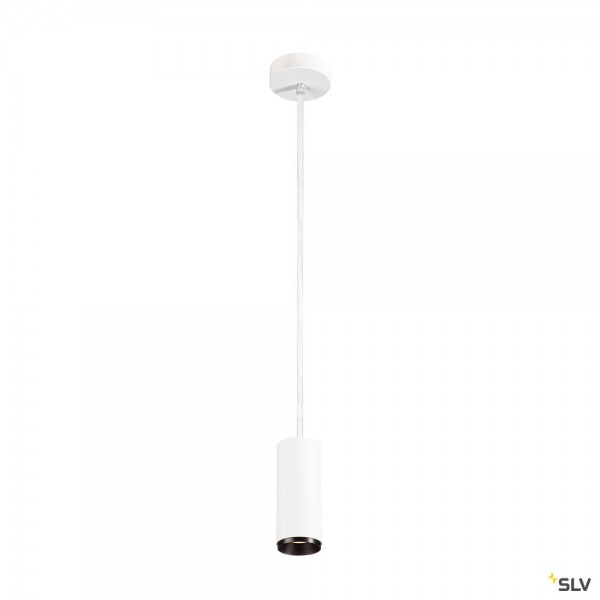 SLV 1004455 Numinos S, Pendelleuchte, weiß/schwarz, dimmbar Dali, LED, 10,42W, 4000K, 1100lm, 36°