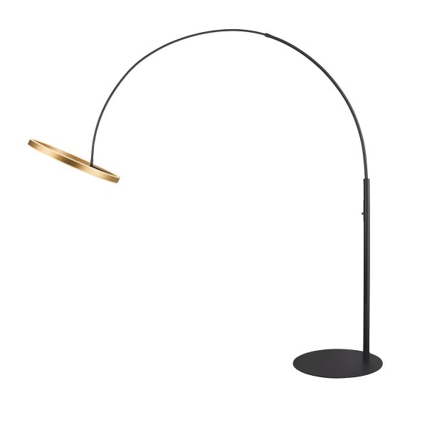 SLV 1006350 One Bow Bogenleuchte, Up&Down, schwarz/messing, LED, 22W, CCT 2700/3000K, 1200lm