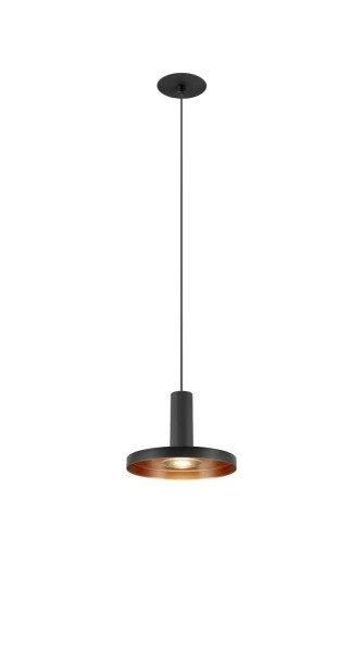 SLV 1010286 Lalu Set Plate 15, Ufo Einbau LED-Hängelampe Flach, DIM, 9.5W, 27/3K, in schwarz/bronze