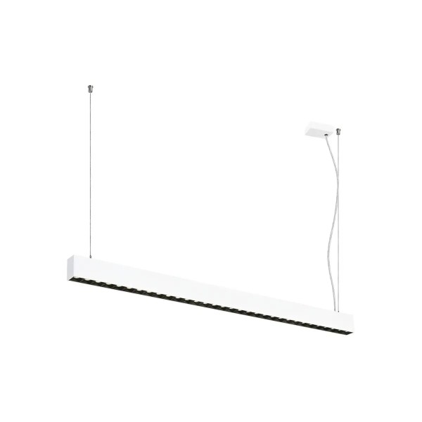 SLV 1010511 Glenos Pro, LED-Pendelleuchte Linear 128.5cm Up/Down, DALI, 60W, 4K, in weiß/schwarz