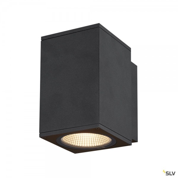 SLV 1003417 Enola Square M, Wandleuchte, anthrazit, IP65, LED, 10W, 3000K/4000K, 820lm