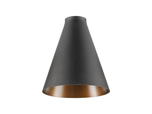 SLV 1010084 Lalu Cone 15, Lampenschirm in schwarz/bronze für E27, D15.2cm, H17cm