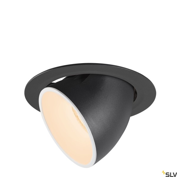SLV 1006036 Numinos Gimble XL, Deckeneinbauleuchte, schwarz/weiß, LED, 37,4W, 2700K, 3500lm, 55°