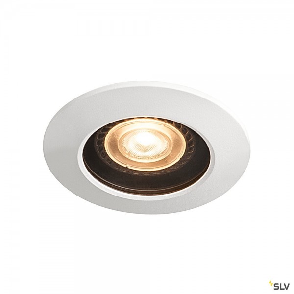 SLV 1001931 Varu, Deckeneinbauleuchte, schwarz/weiß, IP65, LED GU10, max.5W