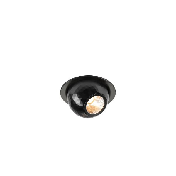 SLV 1010355 Dysko, LED-Einbaustrahler Rund, dimmbar, 6.4W, 2700K, in Schwarz