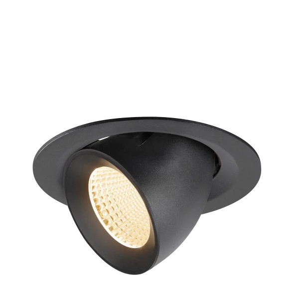 SLV 1009544 Numinos Gimble M, LED-Einbauleuchte, 12W, 2700K, 1700lm, 40°, in schwarz