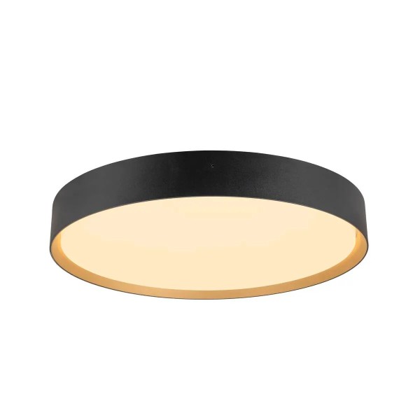 SLV 1008584 Decona 42, LED-Deckenleuchte IP44, DIM, 23W, CCT 27/3K, in schwarz/gold