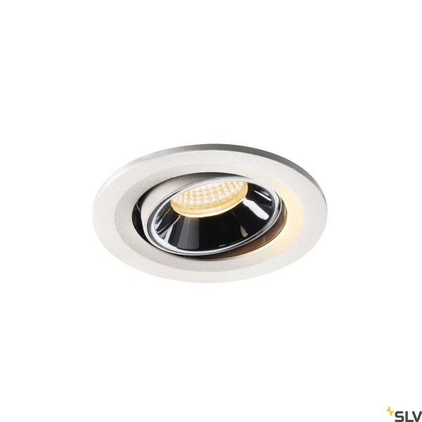 SLV 1005354 Numinos Move S, Deckeneinbauleuchte, weiß/chrom, LED, 8,6W, 3000K, 700lm, 55°