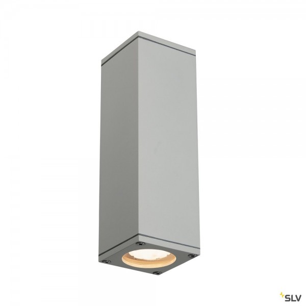 SLV 229532 Theo, Wandleuchte, silbergrau, up&down, IP44, QPAR51, GU10, max.2x35W