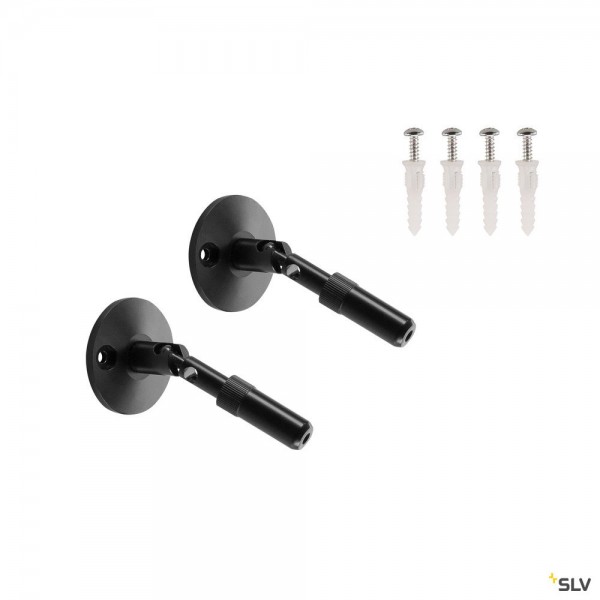 SLV 186310 Seilsystem, Wandhalter, 11,5cm, schwarz