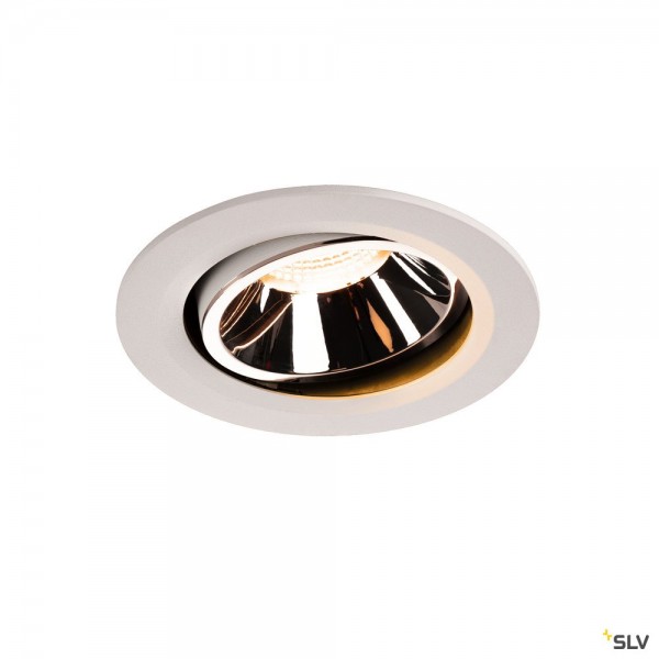 SLV 1003642 Numinos Move L, Deckeneinbauleuchte, weiß/chrom, LED, 25,41W, 2700K, 2150lm, 40°