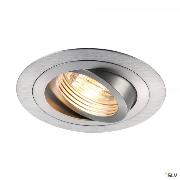 SLV New Tria 1, Deckeneinbauleuchte, alu gebürstet, QPAR51, GU10, max.50W