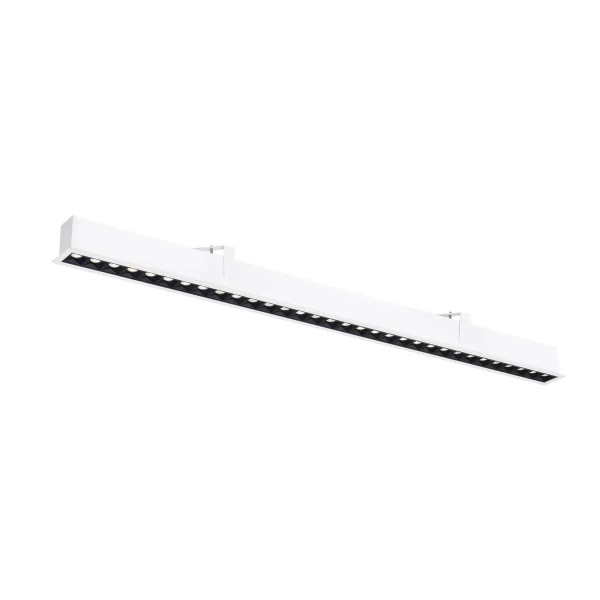 SLV 1010523 Glenos Pro, LED-Einbauleuchte Linear 131cm, DALI, 30W, 4K, UGR19, in weiß/schwarz
