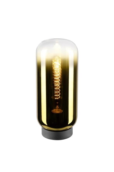 SLV 1010347 Pantilo Slim, Glas-Zylinder Tischlampe D14cm, dimmbar, E27, in gold