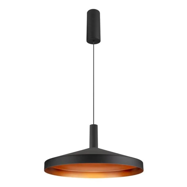 SLV 1010791 Lalu Set Terta 36, LED-Hängelampe Flach Rund, DIM, 9.5W, CCT 27/3K, in schwarz/bronze