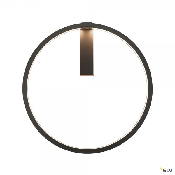 SLV 1002918 One 60, Wandleuchte, schwarz, dimmbar Dali, LED, 25W, 3000K/4000K, 1500lm