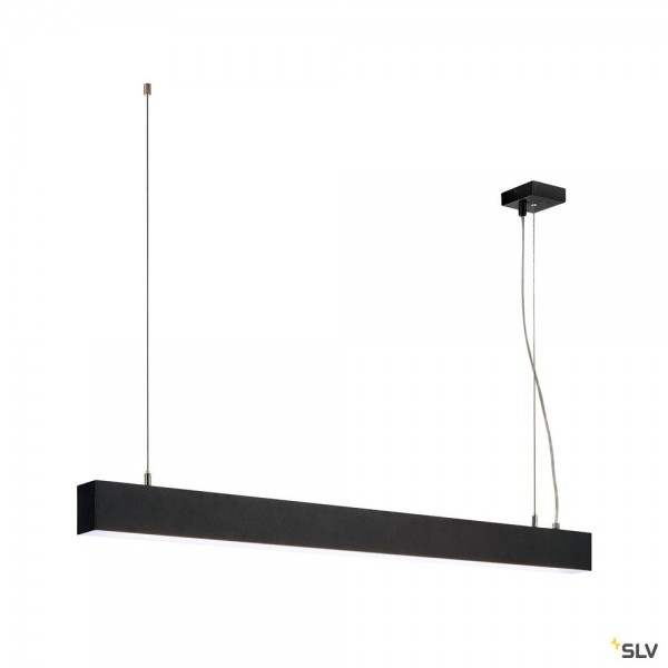 SLV 1001403 Glenos, Pendelleuchte, schwarz matt, dimmbar 1-10V, LED, 43W, 4000K, 3300lm