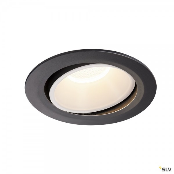 SLV 1003746 Numinos Move XL, Deckeneinbauleuchte, schwarz/weiß, LED, 37,4W, 4000K, 3800lm, 20°