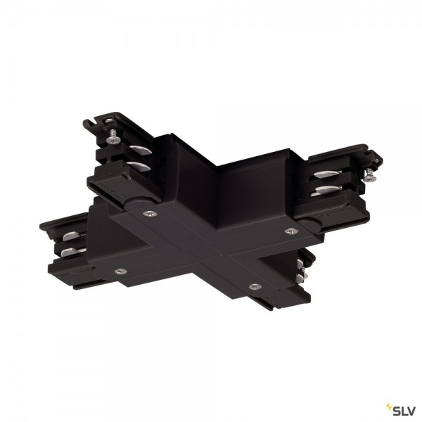 SLV 175150 3 Phasen, S-Track, Aufbauschiene, X-Verbinder, schwarz