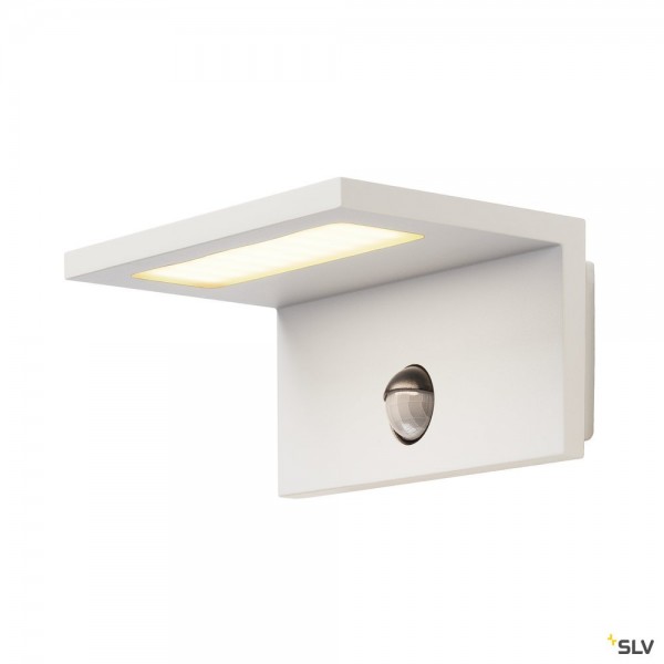 SLV 1001970 Angolux Sensor, Wandleuchte, weiß, IP44, LED, 9,8W, 3000K, 560lm