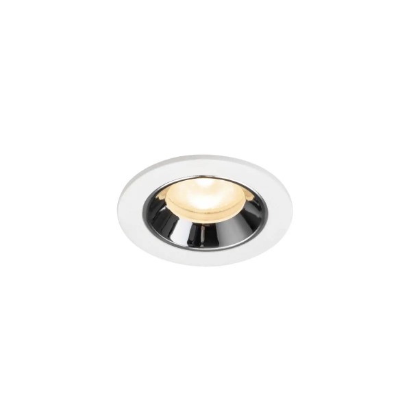 SLV 1009288 Numinos XS, LED-Einbauspot, 6.9W, 2700K, 900lm, 55°, in weiß/chrom