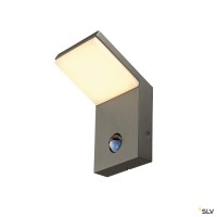 SLV 232915 Ordi Sensor, Wandleuchte, anthrazit, IP44, LED, 9W, 3000K, 500lm SLV 232915 Ordi Sensor, Wandleuchte, anthrazit, IP44, LED, 9W, 3000K, 500lm