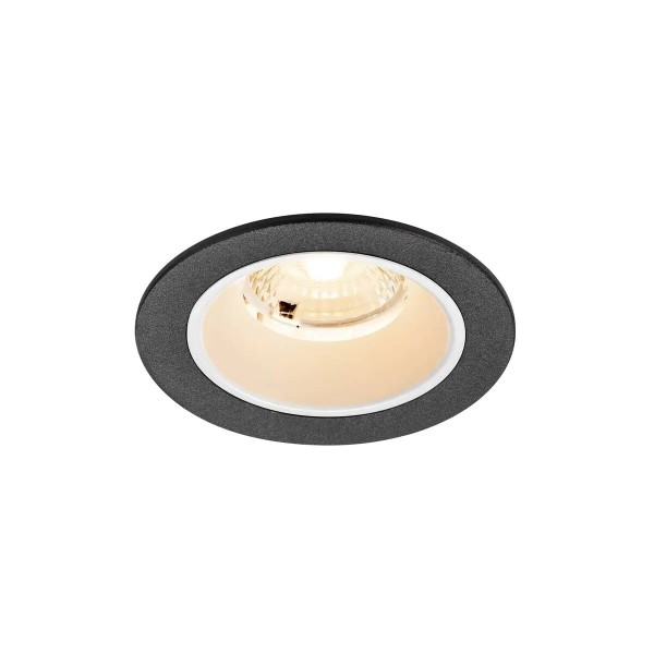 SLV 1009437 Numinos S, LED-Einbauspot, 6.7W, 2700K, 1000lm, 40°, in schwarz/weiß