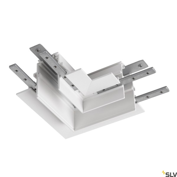 SLV 1006590 48V Track, Einbauschiene tief, L-Verbinder mechanisch, rechts, weiß