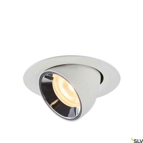 SLV 1005845 Numinos Gimble XS, Deckeneinbauleuchte, weiß/chrom, LED, 7W, 3000K, 700lm, 40°