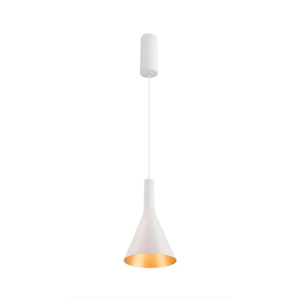 SLV 1007519 Lalu Cone 15, LED Hängeleuchte, weiß, gold, dimmbar, 9.5W, 3000K, 680lm